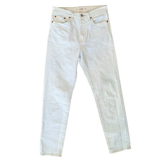 Levis Wedgie Jeans Womens 25 Light Wash High Rise Stretch Ankle - Picture 2 of 8